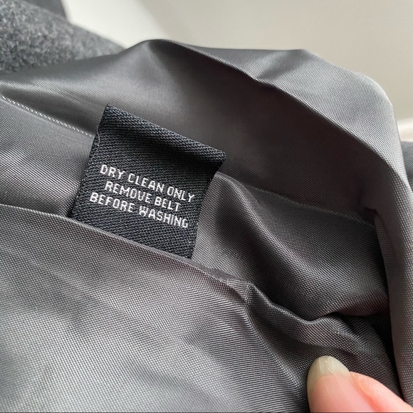 NEW LOOK Gray Winter Coat with Black Belt Buttoned - Picture 8 of 13